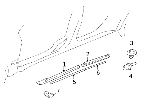 Exterior Trim - Pillars for 2004 Volvo V70 #0