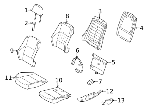 Driver Seat Components for 2013 BMW 135is #0