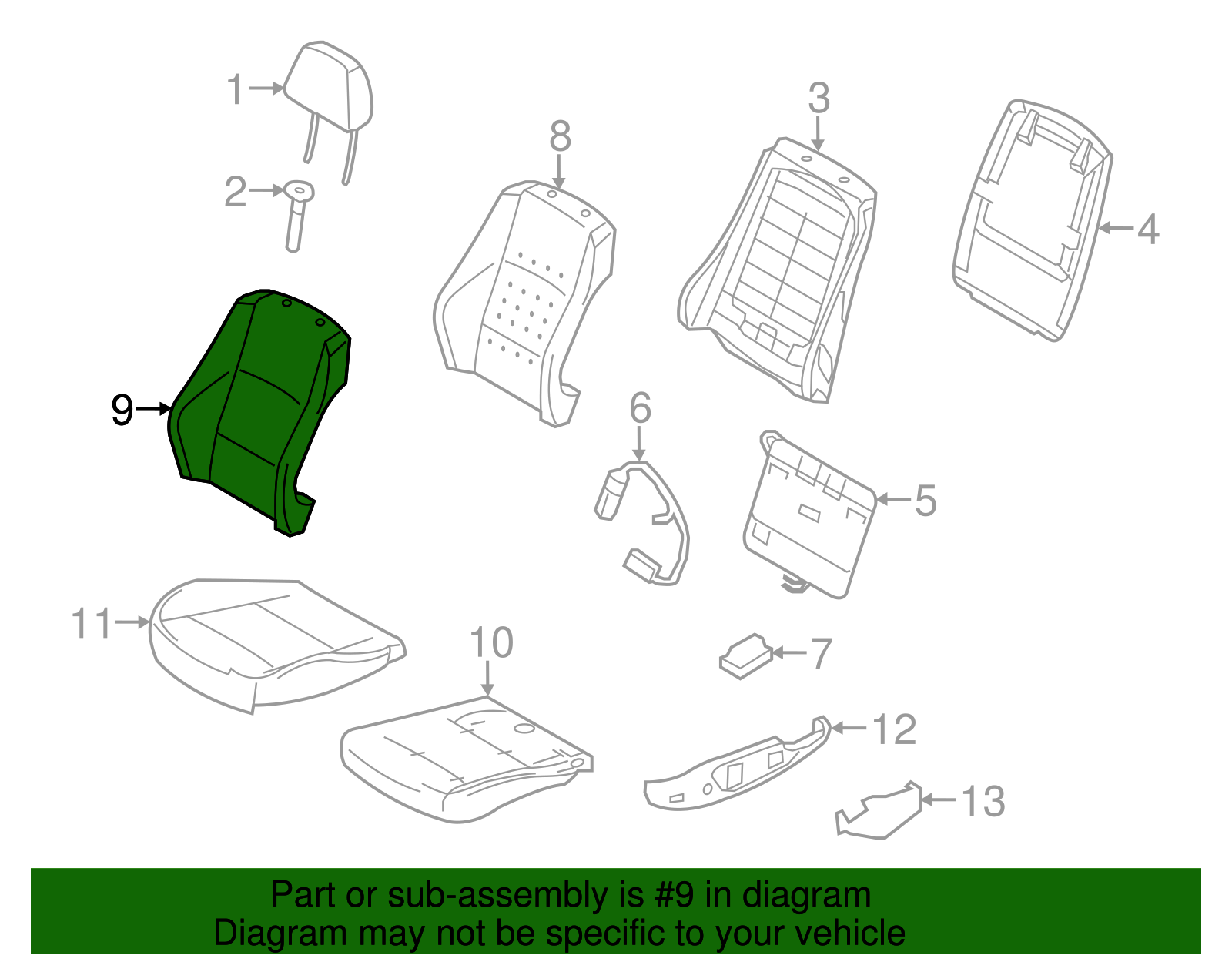 Seat Back Cover (52-10-7-247-253)
