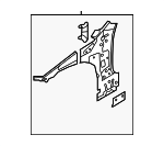 8Y0802124B - Body: Inner Hinge Pillar for Audi Image