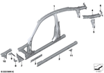 41009879826 - Bodywork: Reinforcement C-Pillar, Right Rear for BMW Image