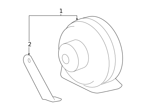 Horn for 2010 Cadillac Escalade EXT #0