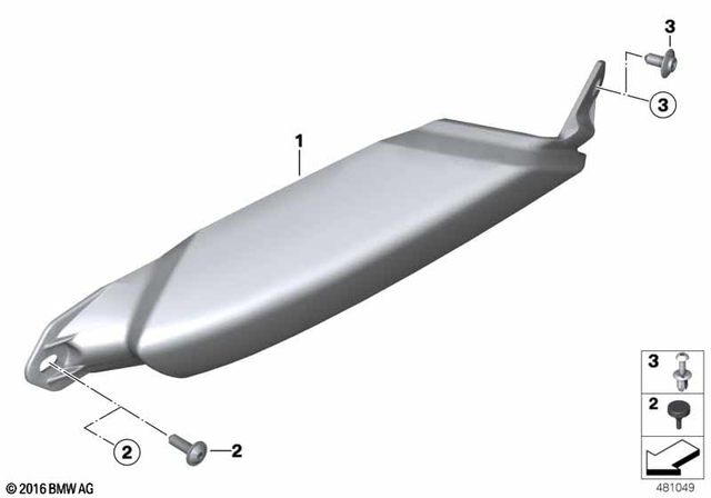 46637727366 - : Trim Cover, Coolant Hose, Chrome for BMW-Motorrad Image