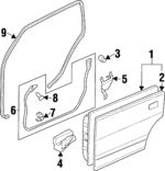 AW343362 - : Door Weather-Strip for Mitsubishi: Diamante Image
