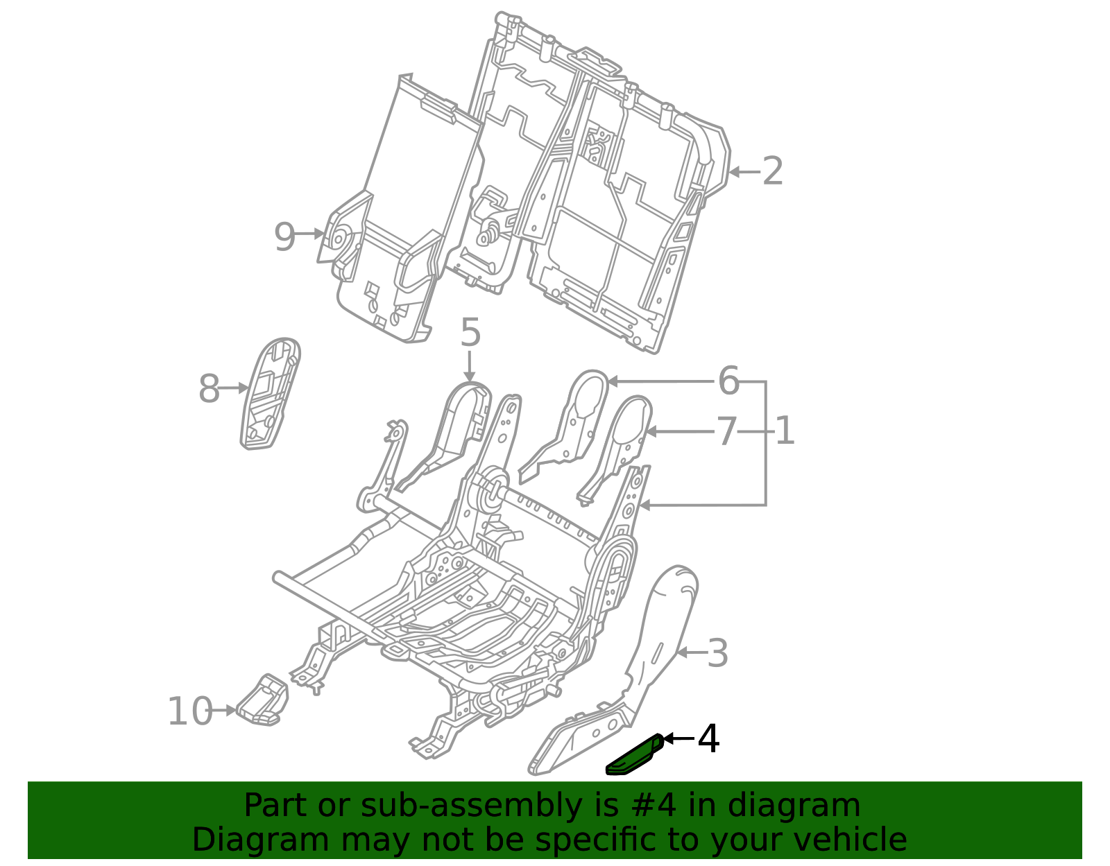 89016-CV000WK - Recline Handle 2022-2024 Kia EV6 | Smithtown Kia Parts