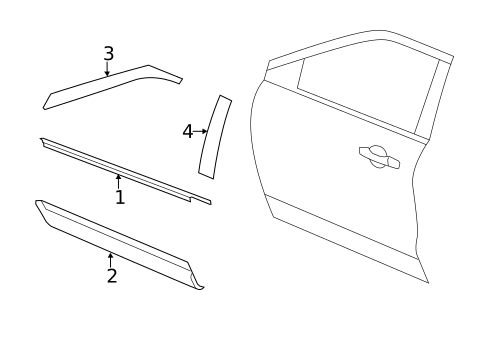 Exterior Trim - Front Door for 2017 Ford Police Interceptor Utility #0