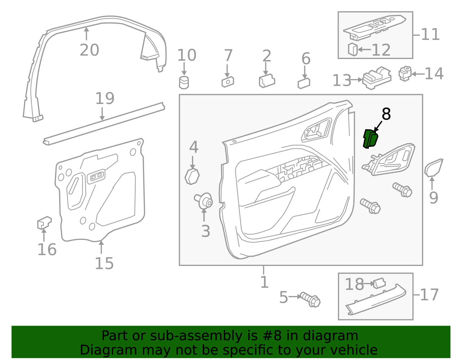Dorman 901-161 Passenger Side Front Door Lock Switch Fits Select - View #4