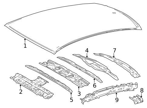 Roof & Components for 2025 Toyota Mirai #0