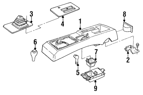 Center Console for 1995 Chevrolet Corsica #0