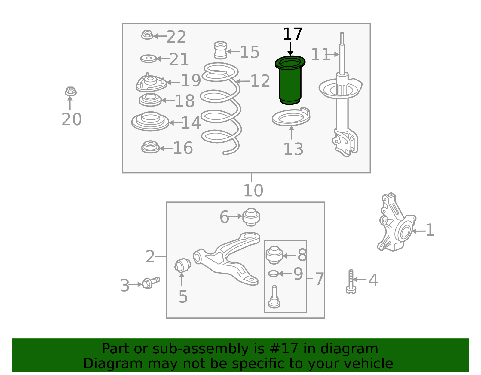 51402-SJC-A03 - 2006-2014 Honda Ridgeline - Rubber Spring Mounting ...