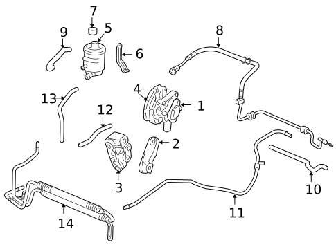 Pump & Hoses for 2009 Acura RL #0