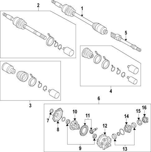 Axle Shafts & Joints for 2020 Kia K900 #0