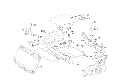 Luggage Compartment Covering for 2011 Mercedes-Benz CLS550 #0