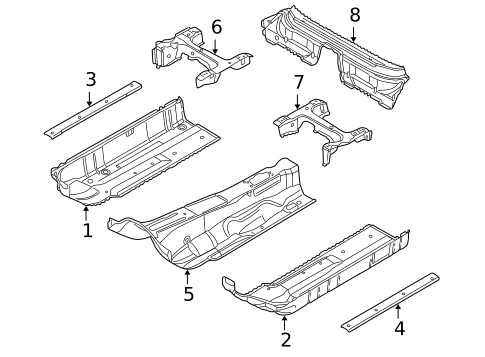 Floor & Rails for 2007 Audi A4 Quattro #0