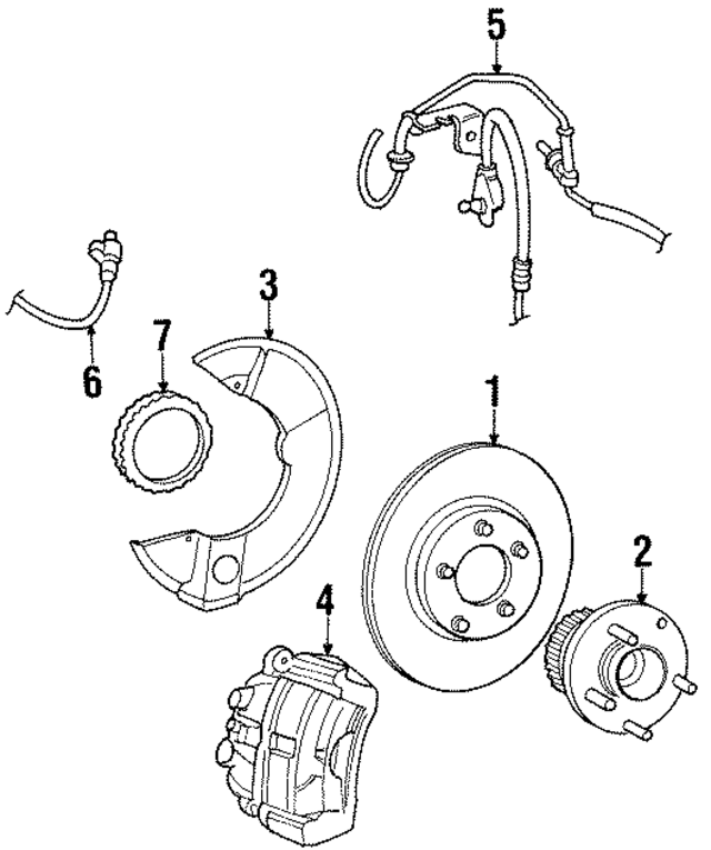 1F3Z2078CA - : Brake Hydraulic Hose for Ford Image