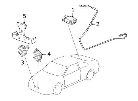 Horn for 1999 Honda Accord #1