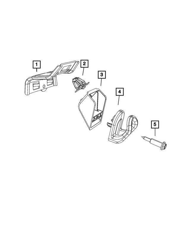 68359301AA - Interior Trim: Coat Hook Bracket, Left for Mopar Image