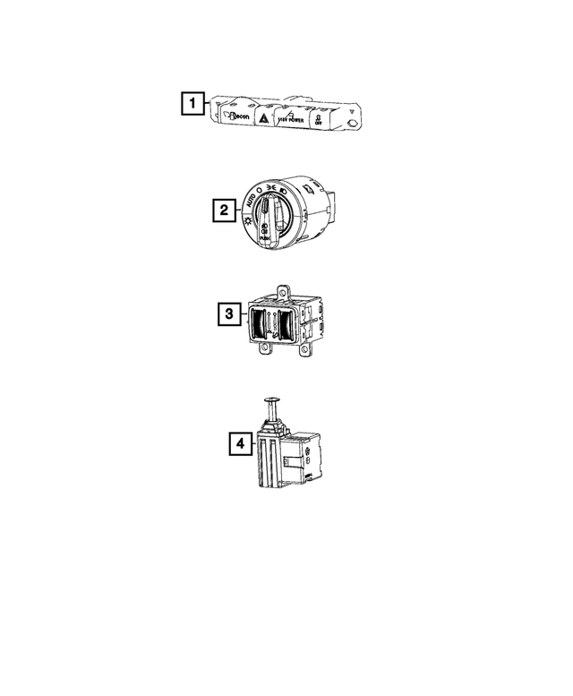 68110972AA - Electrical: Instrument Panel Switch for Mopar Image