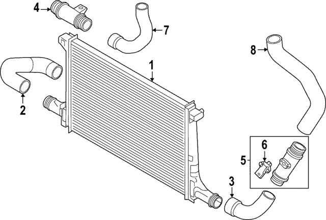 4M0145805N - Cooling System: Inter-cooler for Audi Image