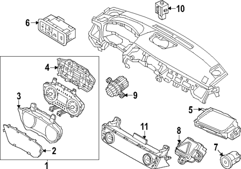 Cluster & Switches for 2024 Genesis G80 #0