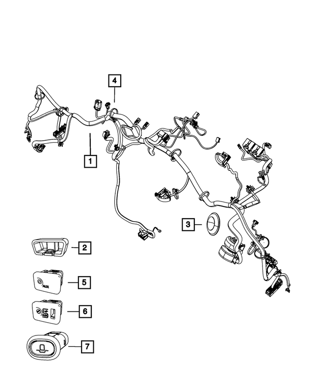 68196401AD - Electrical: Instrument Panel Wiring for Mopar Image