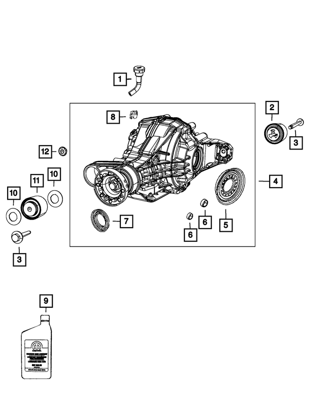 « 68378940AB – Rear Axle; 230 MM; Differential and Drive Line : Essieu Arrière Differentiel pour Mopar Image »