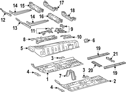 Floor & Rails for 2025 Toyota Camry #0