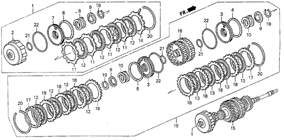 AT Clutch (Mainshaft) for 1994 Acura Vigor #0