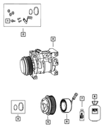 68025879AA - Air Conditioners and Heaters: Pulley Bolt for Chrysler: 200, 300, Town &amp; Country | Dodge: Avenger, Challenger, Charger, Dakota, Durango, Grand Caravan, Journey, Ram 1500 | Fiat: 500 | Jeep: Grand Cherokee | Ram: 1500, 2500, 3500, C/V, Dakota Image