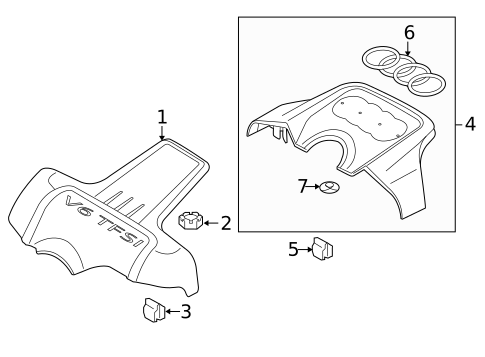 Engine Appearance Cover for 2017 Audi Q5 #0