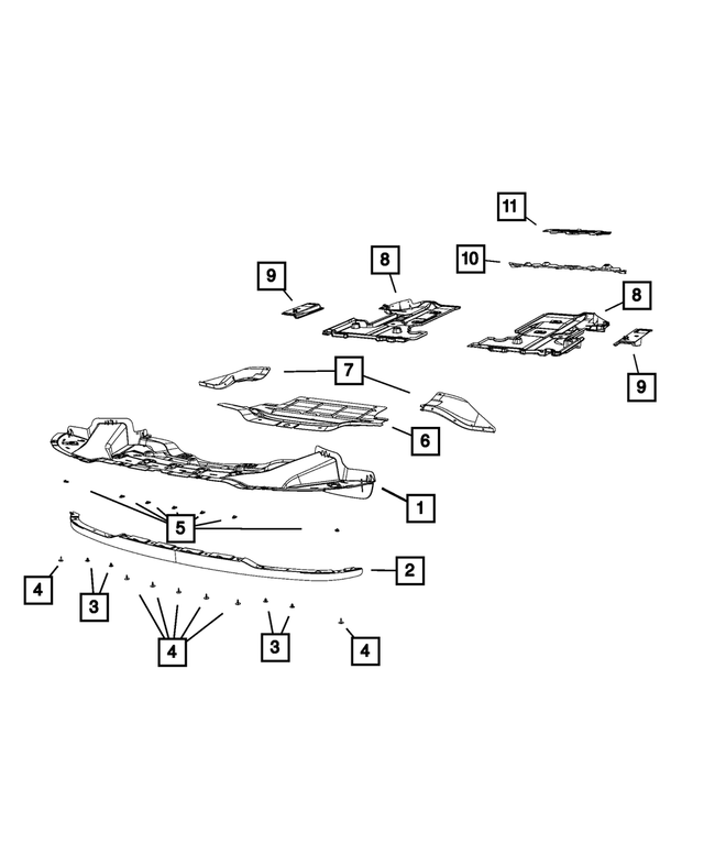 68442245AA - Body Sheet Metal Except Doors: Front Air Dam for Mopar Image