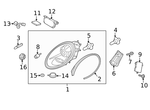 Headlamp Components for 2022 Porsche 718 Spyder #3