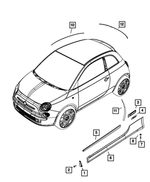 68090636AB - Exterior Ornamentation: Front Fender Spat, Right for Fiat: 500 Image