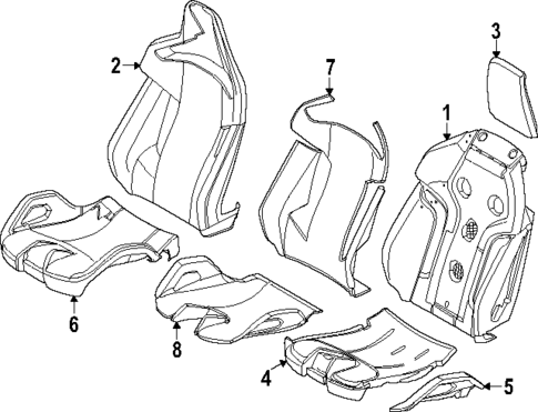 Front Seat Components for 2025 BMW 840i Gran Coupe #3