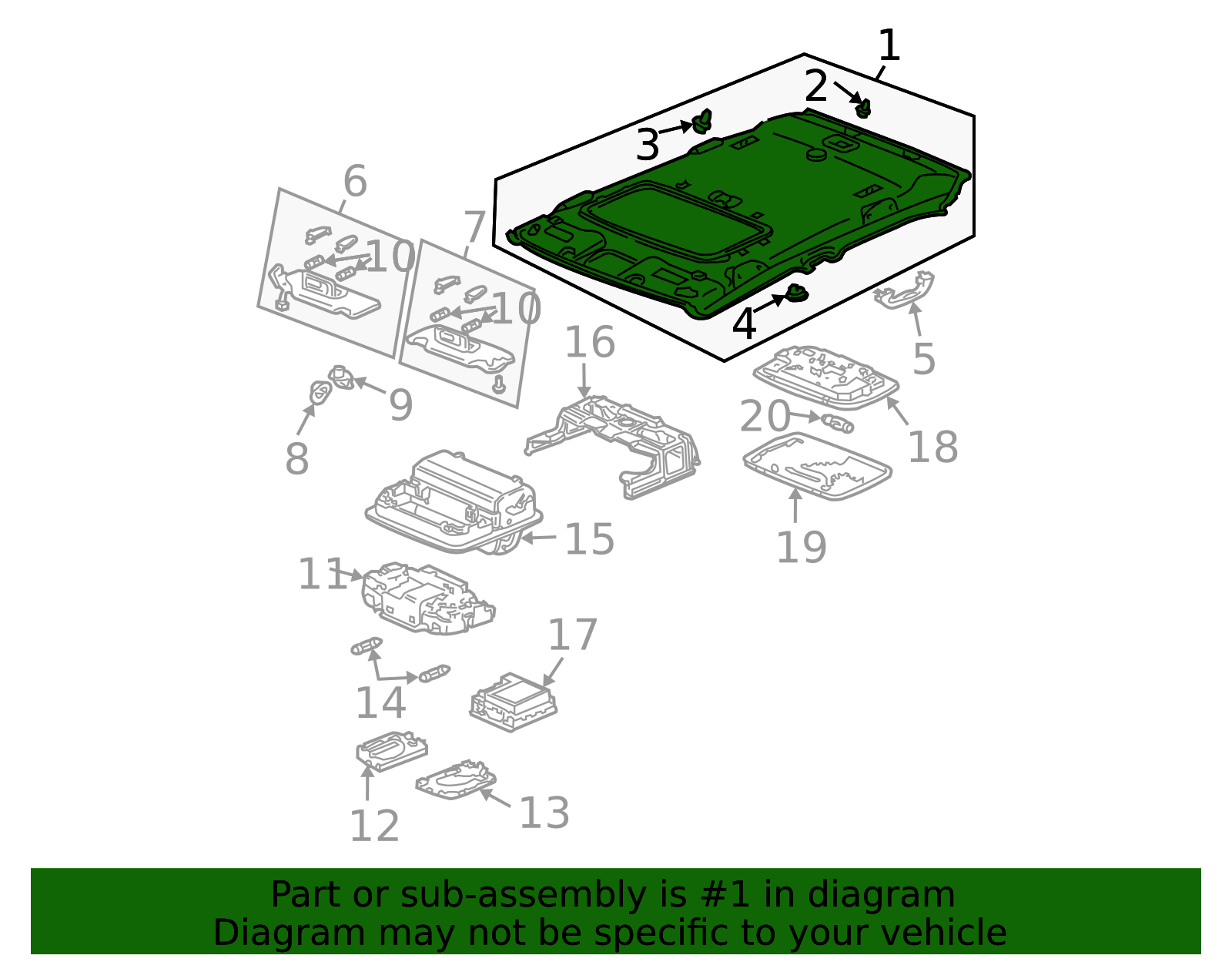 83200-SDA-A22ZB - Headliner | Genuine Honda Parts