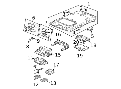 Interior Trim - Roof for 2005 Honda Accord #0