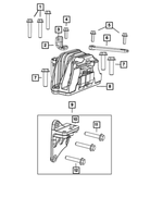 6509262AA - 2.4L Gas; Engine: Hex Flange Nut, Mounting for Mopar Image