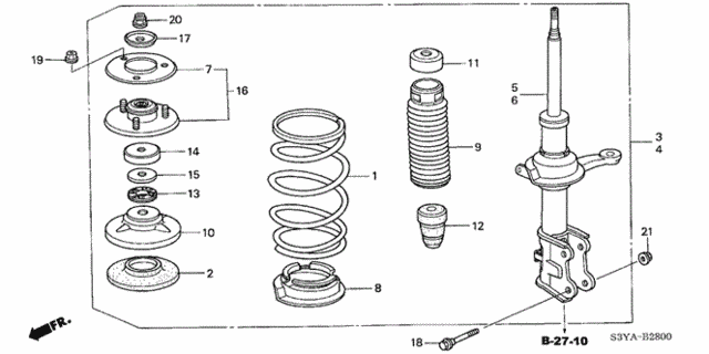 Front Shock Absorber for 2005 Honda Insight #0