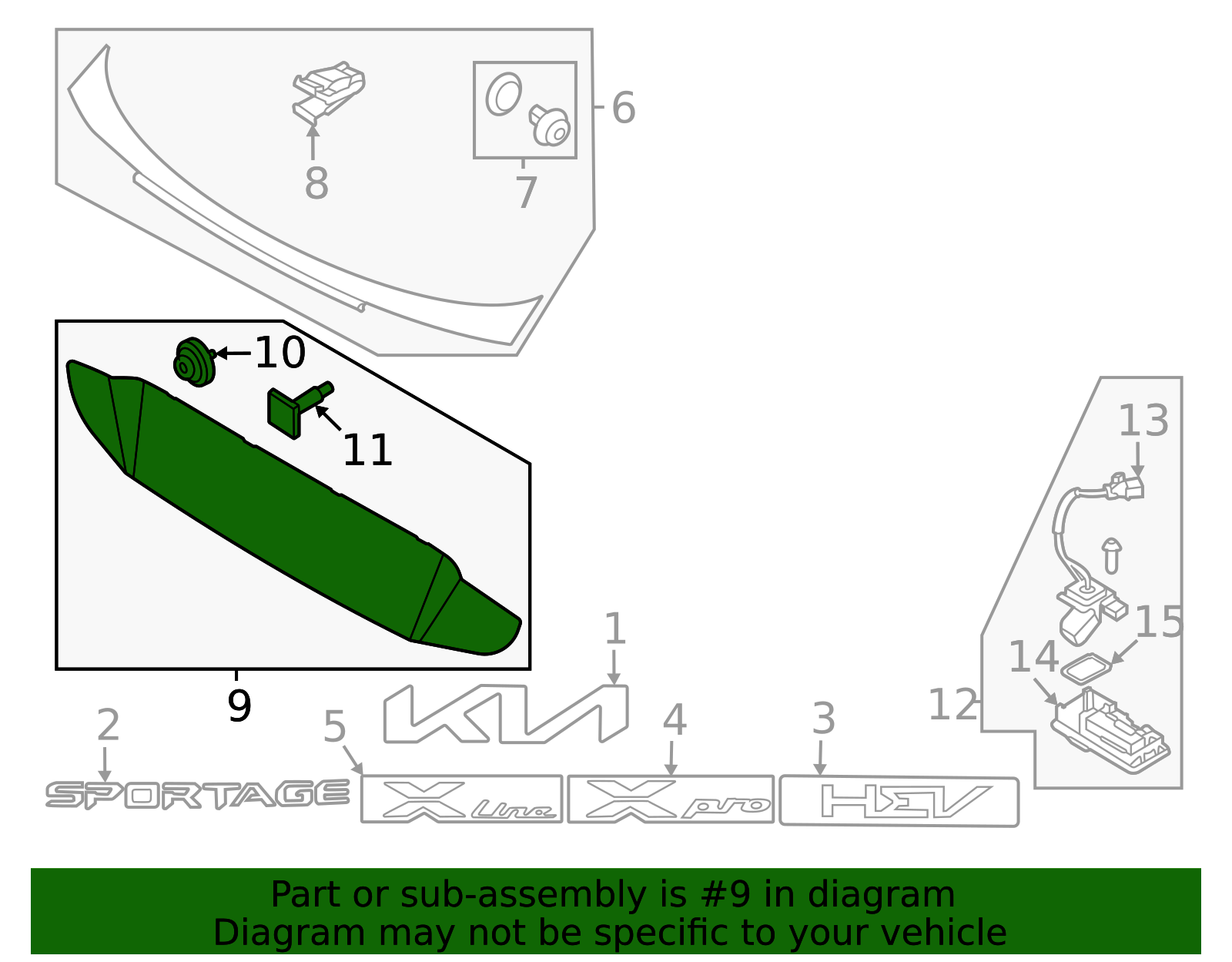 2023-2025 Kia Sportage Lower Molding 87370-CH310 | OEM Parts Online