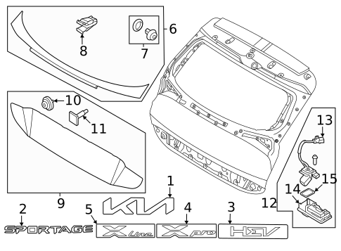 Exterior Trim - Lift Gate for 2023 Kia Sportage #0