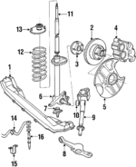 8250373 - Suspension: Suspension Cross-member for Volvo: 740, 760, 780, 940, 960, S90, V90 Image