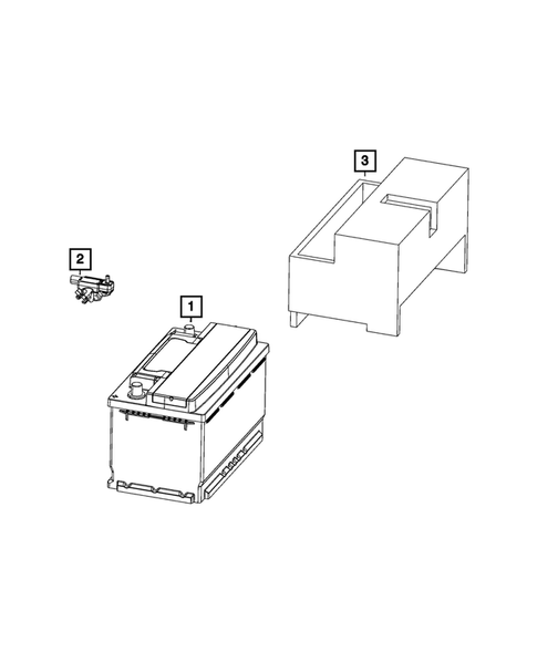 Battery, Battery Tray and Cables for 2023 Ram 2500 #0