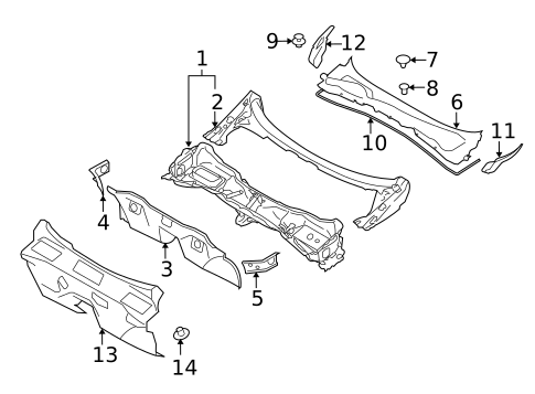 Cowl for 2013 Subaru Forester #0