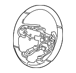 78501THRA00ZA - Steering: 2018-2024 Honda - Grip *NH900L* (Deep Black) for Honda: Odyssey, Passport, Pilot Image