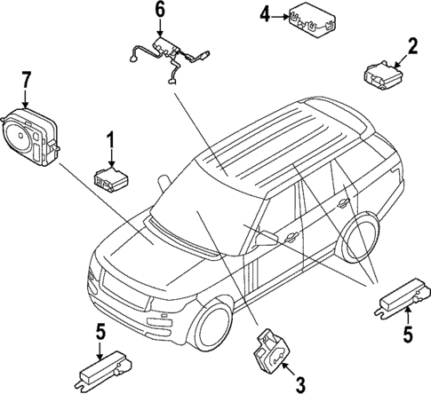 Keyless Entry Components for 2022 Land Rover Range Rover #0