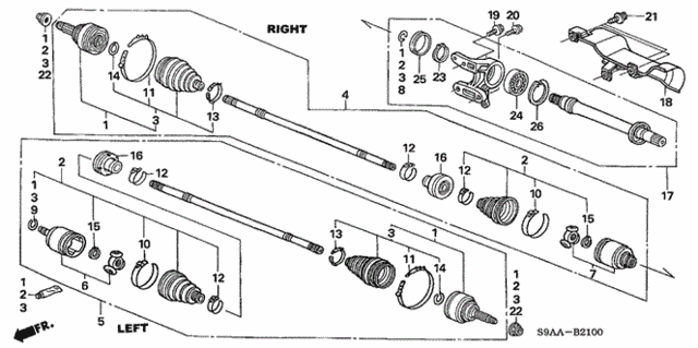 Driveshaft - Half Shaft for 2006 Honda CR-V #0