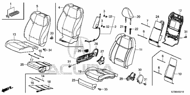 Front Seat (R.) for 2018 Acura TLX #0