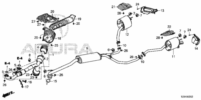 Exhaust Pipe - Muffler (3.0L) for 2017 Acura MDX #0
