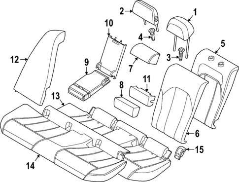 Rear Seat Components for 2024 BMW i4 #0