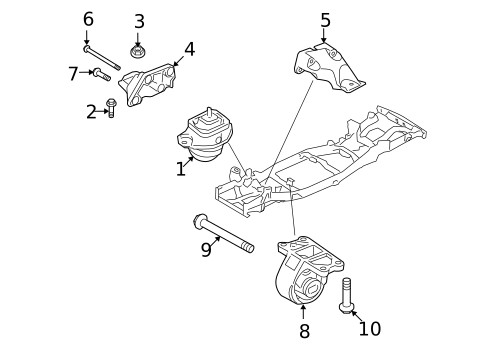 Engine & Trans Mounting for 2007 Land Rover LR3 #0